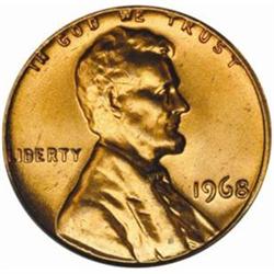 1968 Lincoln Cent MS-67 RD (PCGS)