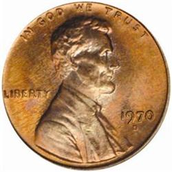 1970-D Lincoln Cent MS-67 RD (PCGS)
