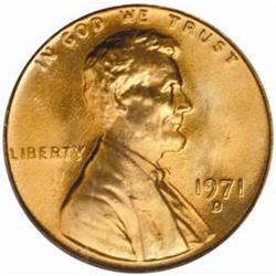 1971-D Lincoln Cent MS-67 RD (PCGS)