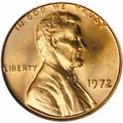 1972 Lincoln Cent MS-67 RD (PCGS)