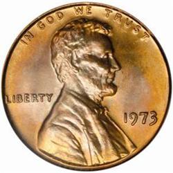 1973 Lincoln Cent MS-67 RD (PCGS)