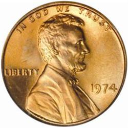 1974 Lincoln Cent MS-67 RD (PCGS)