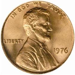 1976 Lincoln Cent MS-67 RD (PCGS)