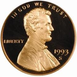 1993-S Lincoln Cent PR70RD Deep Cameo (PCGS)