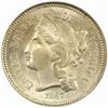 1867 Nickel Three-Cent Piece MS-62 (ANACS)