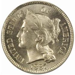 1887 Nickel Three-Cent Piece MS-66 (PCGS)