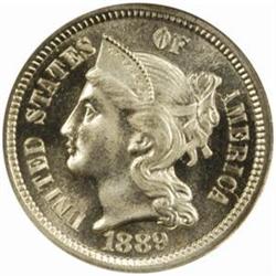 1889 Nickel Three-Cent Piece PR67 (NGC)
