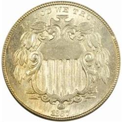 1867 Shield Nickel Rays MS-65 (PCGS)