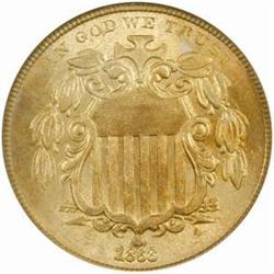 1868 Shield Nickel MS-64 (NGC)