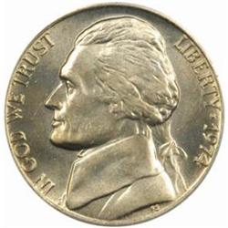 1974 Jefferson Nickel MS-65 FS (PCGS)