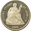 Image 1 : 1866 Seated Liberty H10C. PR65DCAM(PCGS) CAC