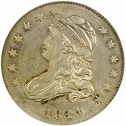 1821 Capped Bust Quarter B-4 Rarity-3 AU-58 (NGC)