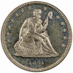 1841 Seated Liberty Quarter Briggs 4-B PR61 (PCGS