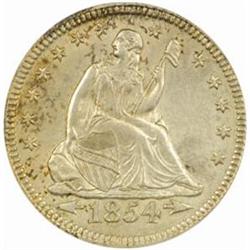 1854 Seated Liberty Quarter Arrows MS-64 (PCGS)
