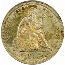 1855 Seated Liberty Quarter Arrows MS-63 (PCGS)