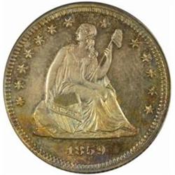 1859 Seated Liberty Quarter PR64 (PCGS) CAC