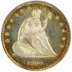 1860 Seated Liberty Quarter PR64 Cameo (PCGS)