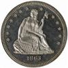 Image 1 : 1863 Seated Liberty Quarter PR64 Cameo (NGC) CAC