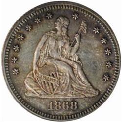 1868 Seated Liberty Quarter PR63 (PCGS)