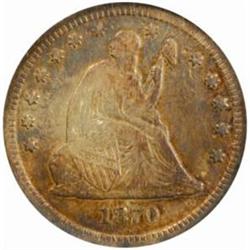 1870-CC 25C. Only known die. VF Details (NCS)