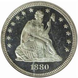 1880 Seated Liberty Quarter PR67 Ultra Cam (NGC)