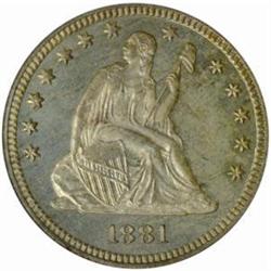1881 Seated Liberty Quarter MS-64 (PCGS)