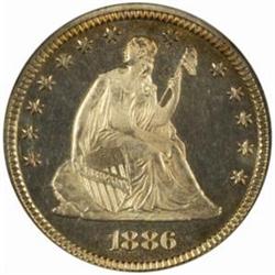 1886 Seated Liberty Quarter PR66 Cameo (PCGS)