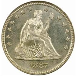 1887 Seated Liberty Quarter MS-64 (PCGS) OGH