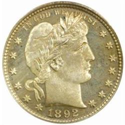 1892 Barber Quarter PR64 Cameo (PCGS)