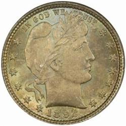 1892 Barber Quarter MS-65 (NGC) CAC