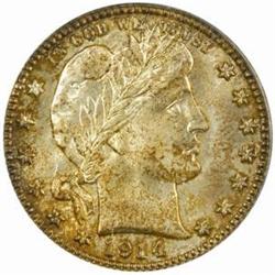 1914-S Barber Quarter MS-64 (PCGS) OGH