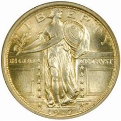 1917 Standing Liberty 25C Type I MS65FH (NGC) CAC
