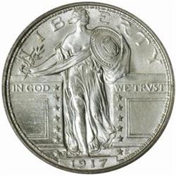 1917-D Standing Liberty 25C Type I. MS66FH (PCGS)