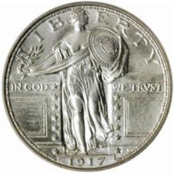 1917-S Standing Liberty 25C Type I. MS66FH (PCGS)