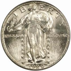 1929 Standing Liberty 25C. MS65 FH (PCGS) CAC OGH