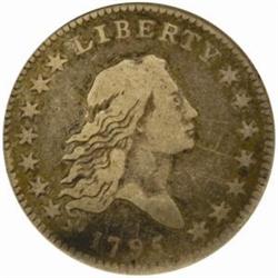 1795 Flowing Hair 50C.VG8 ANACS F Detail-Graffiti