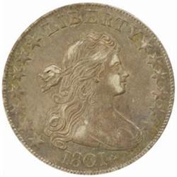 1801 Drape Bust 50C. O-101 Rarity-3 AU50 PCGS CAC