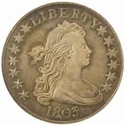 1803 Drape Bust 50C. O-104 R-3. Sm 3. AU55 (NGC)