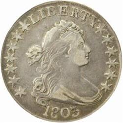 1803 Drape Bust 50C. O-103 R-3 Large 3 VF35 PCGS