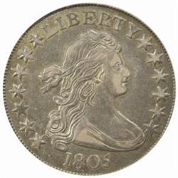 1805 Draped Bust 50C. O-113a Rarity-4 AU50 (PCGS)