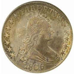 1806 Drape Bust 50C. Pointed 6 Stem AU50 (NGC) OH