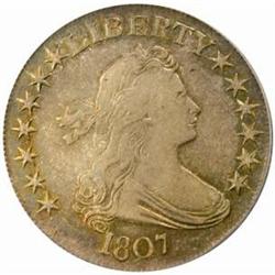 1807 Draped Bust 50C. O-106 Rarity-3 EF-40 (PCGS)