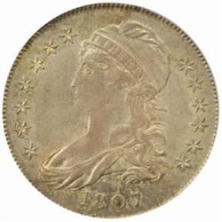 1807 Cap Bust 50C. Rarity-3 Sm Stars. AU53 (PCGS)