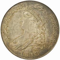 1808/7 Cap Bust 50C. O-101 Rarity-1 AU58 (PCGS)
