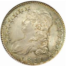 1811 Cap Bust 50C. O-109 R-2 Sm 8. MS64 PCGS CAC