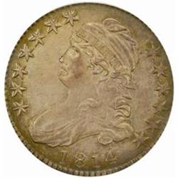 1814 Cap Bust 50C. E/A in STATES AU58 (PCGS)