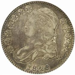 1820/19 Cap Bust 50C. Curl Base 2 EF40 (NGC) CAC