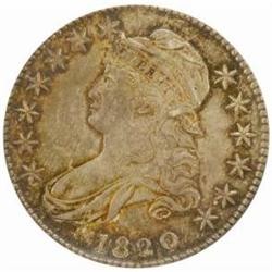 1820 Bust 50C. Curl Base 2, Sm Date MS62 PCGS CAC