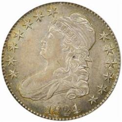 1824/1 Cap Bust 50C. O-101a Rarity-2 AU58 (PCGS)