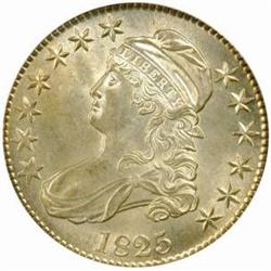 1825 Capped Bust 50C. O-105 Rarity-2 MS-64 (PCGS)